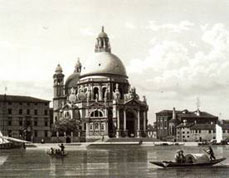 Louis Cherbuin: Santa Maria della Salute  Venise, aus der Serie Vues d'Italie d'aprs le Daguerrotype,1845