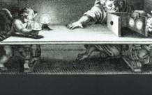 „Zwei Putten studieren die Gesetzmäßigkeiten der Camera obscura“, 1693