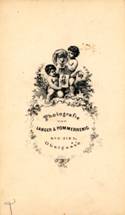 Untersatzkarton von Langer & Pommerenig in Prag, um 1868