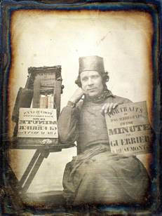 Guerrier: Selbstporträt Fotograf oder Drucker/Buchbinder?, um 1845
