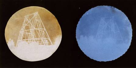 Sir John Herschel: „Decaying framework of William Herschel’s forty-foot telescope at Slough, 1839