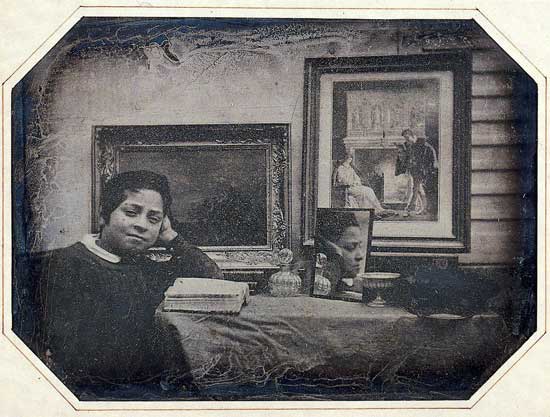 Anonym: Junges Mädchen im Spiegel, 1841