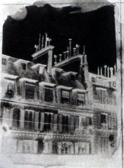 William Henry Fox Talbot: Blick aus dem Fenster seines Hotels in Paris, 1843