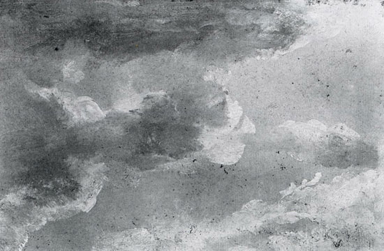 Johan Christian Dahl: Wolkenstudie mit Horizont, 1832