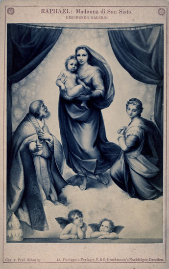 F. & O. Bruckmann’s Nachfolger, Dresden: „Raphael: Madonna di San Sisto. Dresdener Galerie“, um 1878