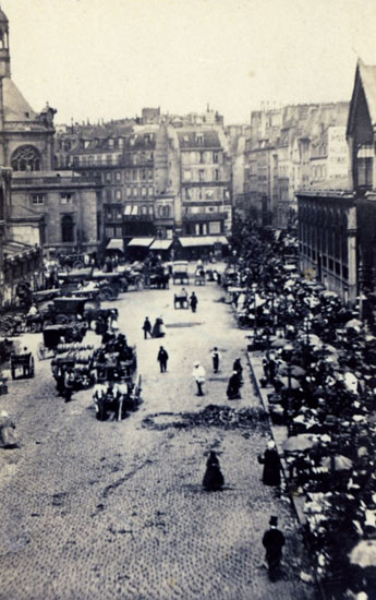 Jules Déplanque: Markt in Paris, um 1865